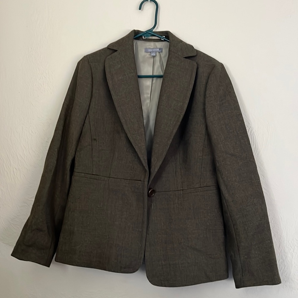 Green Anne Taylor Blazer